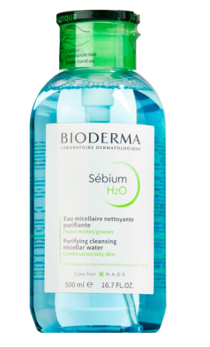 Bioderma Sebium H2O pumpe, 500 ml (Udløb: 08/2025)